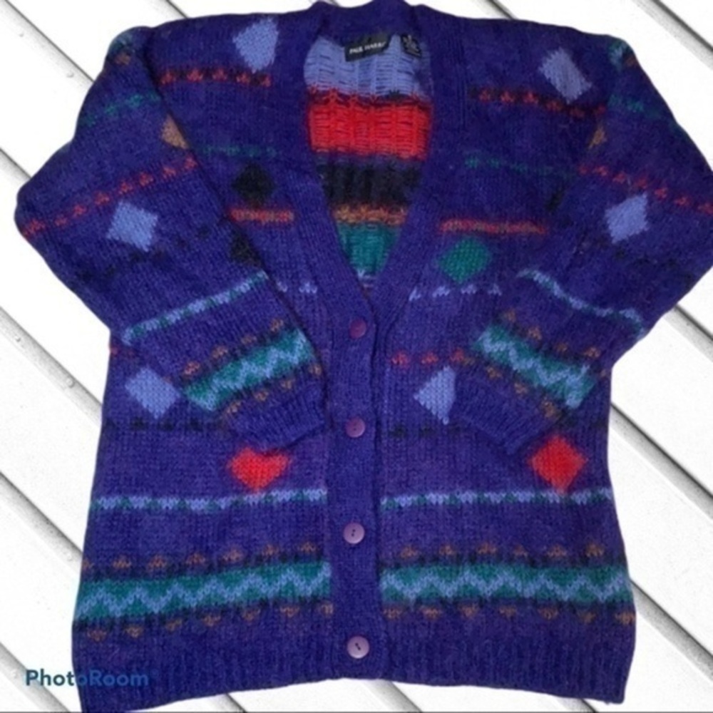 Vintage Mohair Funky Sweater Eclectic Grandpa